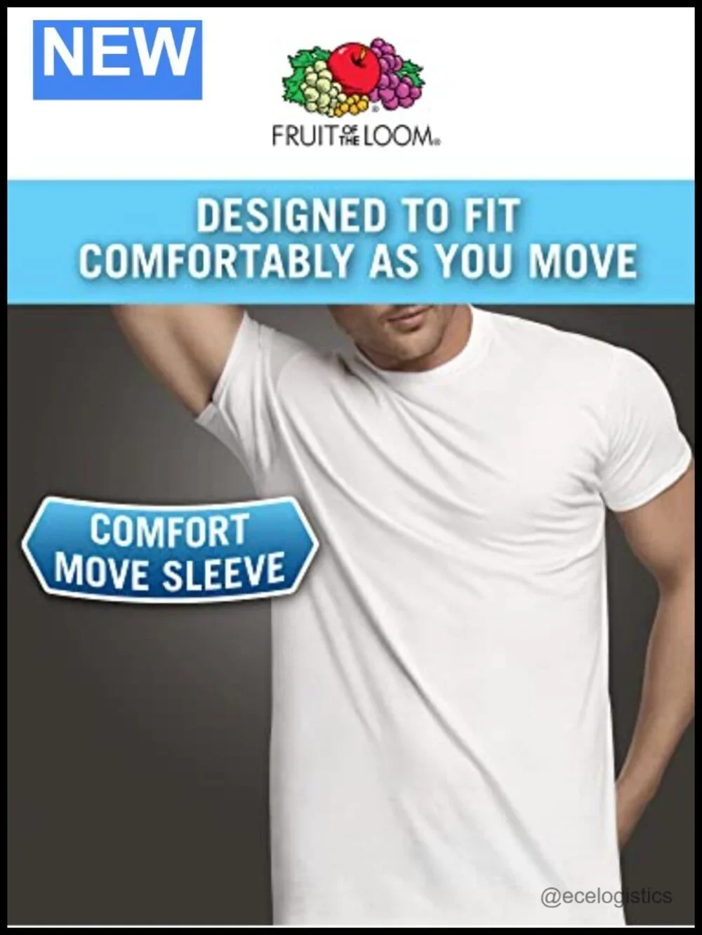 6 Pack Big & Tall Cotton Crew Undershirts Moisture Wicking Tag Free